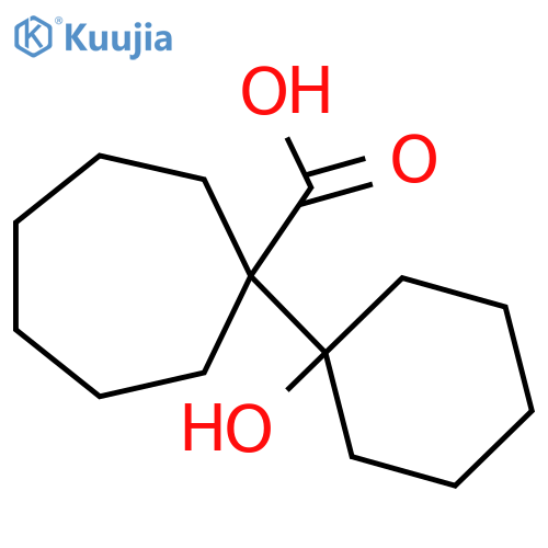 1-(1-hydroxycyclohexyl)cycloheptane-1-carboxylic acid structure