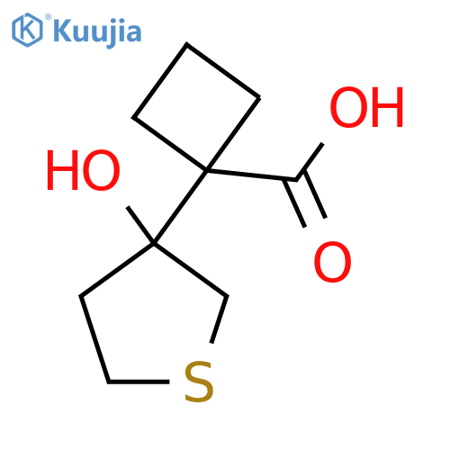1-(3-hydroxythiolan-3-yl)cyclobutane-1-carboxylic acid structure