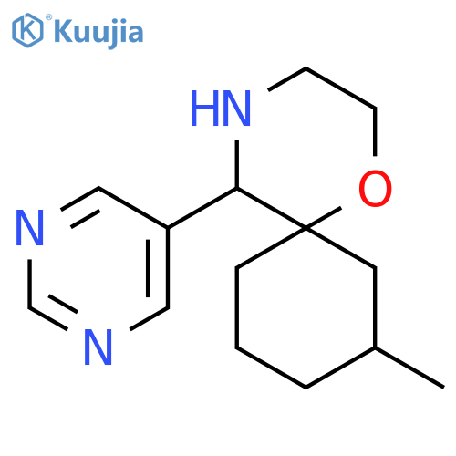 8-methyl-5-(pyrimidin-5-yl)-1-oxa-4-azaspiro5.5undecane structure