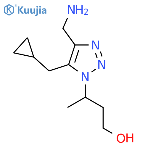 3-4-(aminomethyl)-5-(cyclopropylmethyl)-1H-1,2,3-triazol-1-ylbutan-1-ol structure