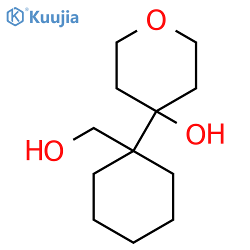 4-1-(hydroxymethyl)cyclohexyloxan-4-ol structure