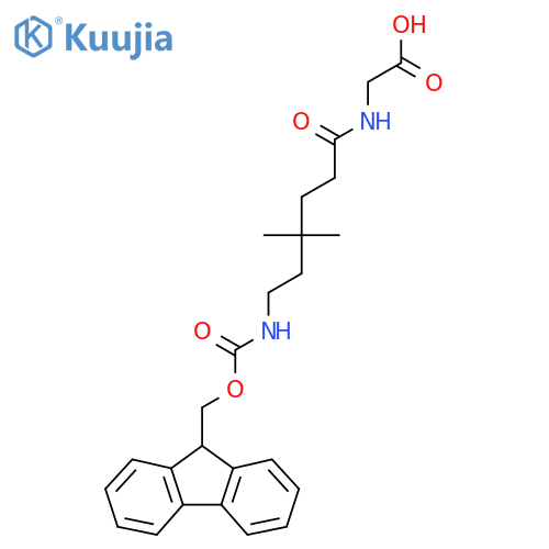 2-6-({(9H-fluoren-9-yl)methoxycarbonyl}amino)-4,4-dimethylhexanamidoacetic acid structure
