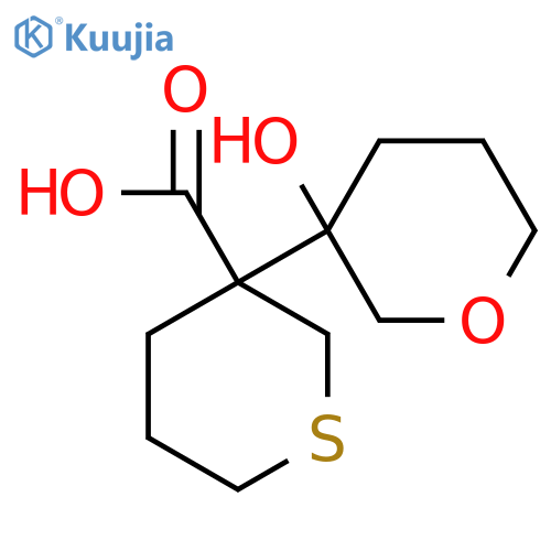 3-(3-hydroxyoxan-3-yl)thiane-3-carboxylic acid structure