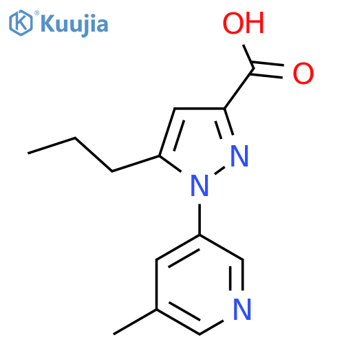 1-(5-methylpyridin-3-yl)-5-propyl-1H-pyrazole-3-carboxylic acid structure