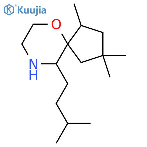1,3,3-trimethyl-10-(3-methylbutyl)-6-oxa-9-azaspiro4.5decane structure