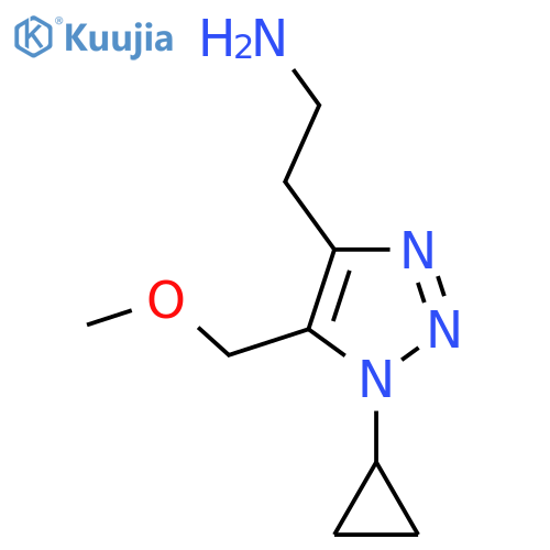 2-1-cyclopropyl-5-(methoxymethyl)-1H-1,2,3-triazol-4-ylethan-1-amine structure