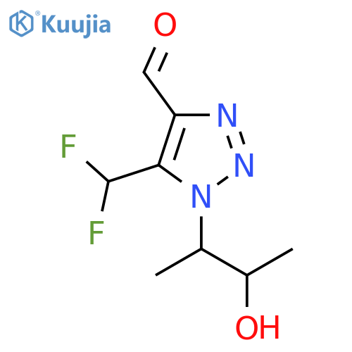 5-(difluoromethyl)-1-(3-hydroxybutan-2-yl)-1H-1,2,3-triazole-4-carbaldehyde structure