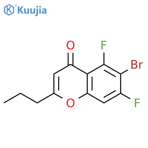 6-bromo-5,7-difluoro-2-propyl-4H-chromen-4-one structure