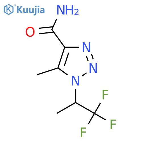 5-methyl-1-(1,1,1-trifluoropropan-2-yl)-1H-1,2,3-triazole-4-carboxamide structure