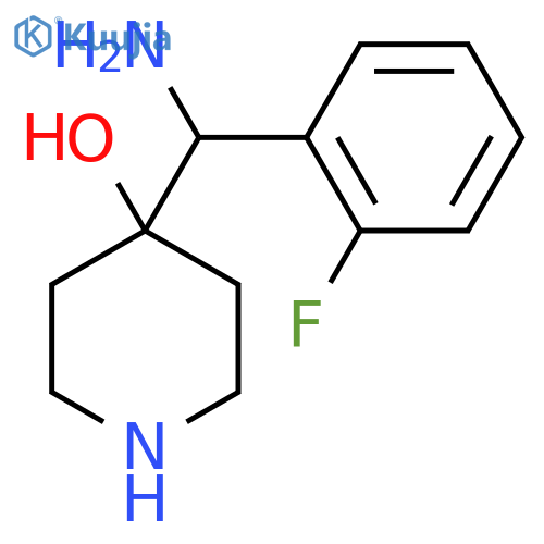4-amino(2-fluorophenyl)methylpiperidin-4-ol structure