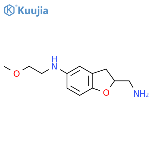 2-(aminomethyl)-N-(2-methoxyethyl)-2,3-dihydro-1-benzofuran-5-amine structure