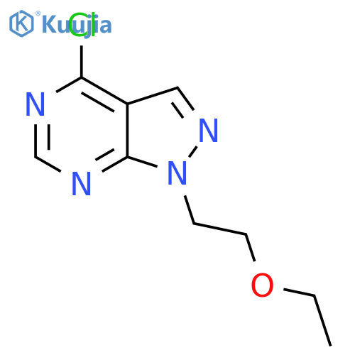 4-chloro-1-(2-ethoxyethyl)-1H-pyrazolo3,4-dpyrimidine structure