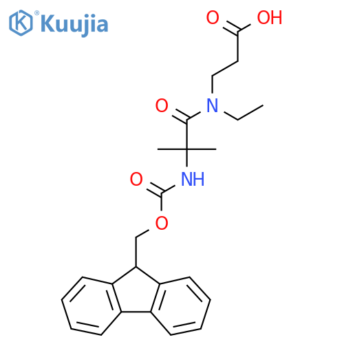 3-N-ethyl-2-({(9H-fluoren-9-yl)methoxycarbonyl}amino)-2-methylpropanamidopropanoic acid structure