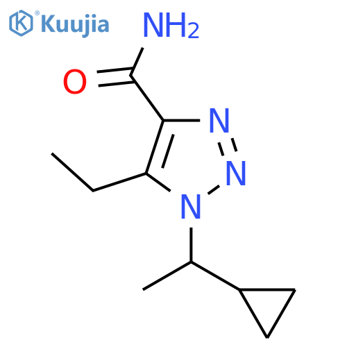1-(1-cyclopropylethyl)-5-ethyl-1H-1,2,3-triazole-4-carboxamide structure