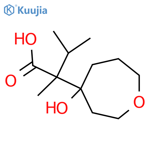 2-(4-hydroxyoxepan-4-yl)-2,3-dimethylbutanoic acid structure