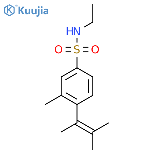 N-ethyl-3-methyl-4-(3-methylbut-2-en-2-yl)benzene-1-sulfonamide structure