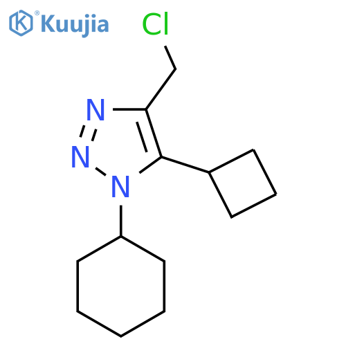 4-(chloromethyl)-5-cyclobutyl-1-cyclohexyl-1H-1,2,3-triazole structure