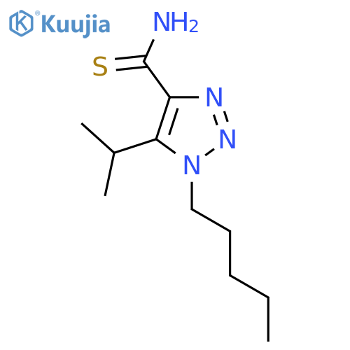 1-pentyl-5-(propan-2-yl)-1H-1,2,3-triazole-4-carbothioamide structure