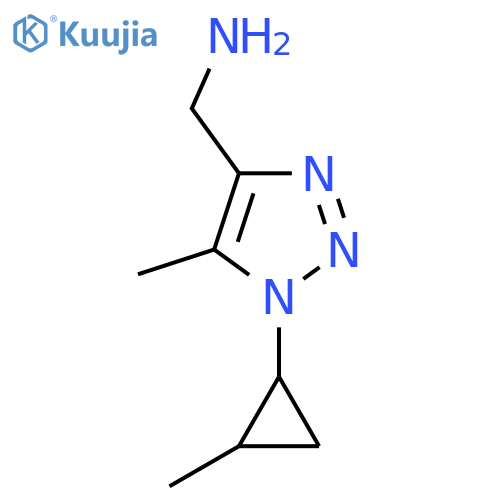5-methyl-1-(2-methylcyclopropyl)-1H-1,2,3-triazol-4-ylmethanamine structure