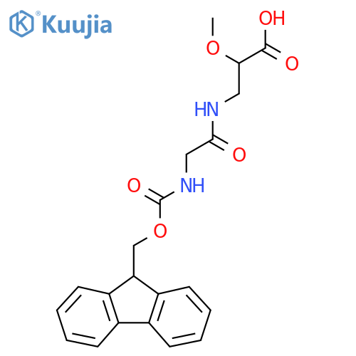 3-2-({(9H-fluoren-9-yl)methoxycarbonyl}amino)acetamido-2-methoxypropanoic acid structure