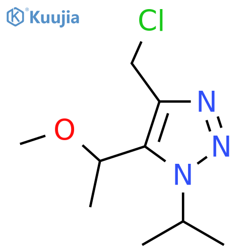 4-(chloromethyl)-5-(1-methoxyethyl)-1-(propan-2-yl)-1H-1,2,3-triazole structure