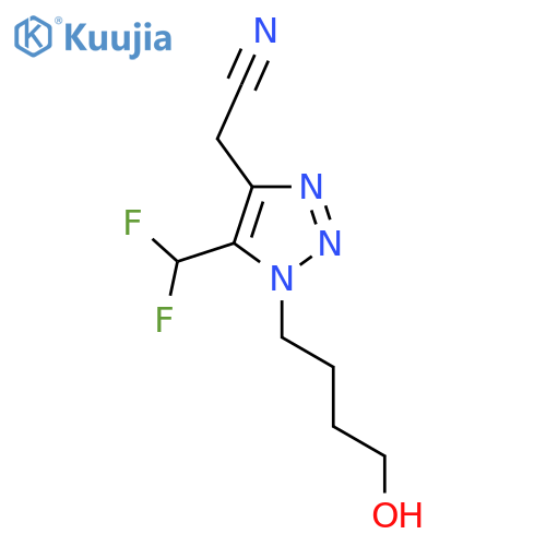 2-5-(difluoromethyl)-1-(4-hydroxybutyl)-1H-1,2,3-triazol-4-ylacetonitrile structure