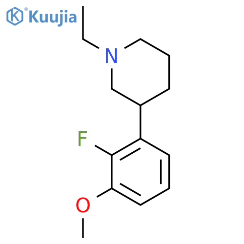 1-ethyl-3-(2-fluoro-3-methoxyphenyl)piperidine structure