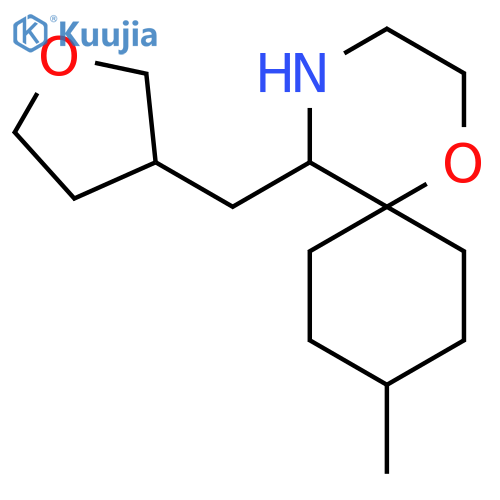 9-methyl-5-(oxolan-3-ylmethyl)-1-oxa-4-azaspiro5.5undecane structure