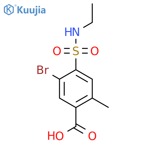 5-bromo-4-(ethylsulfamoyl)-2-methylbenzoic acid structure