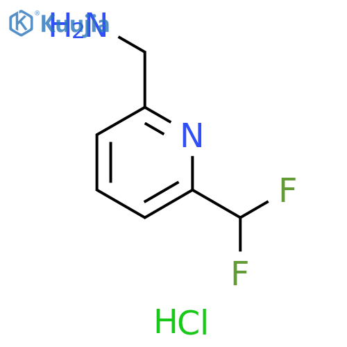 6-(difluoromethyl)pyridin-2-ylmethanamine hydrochloride structure