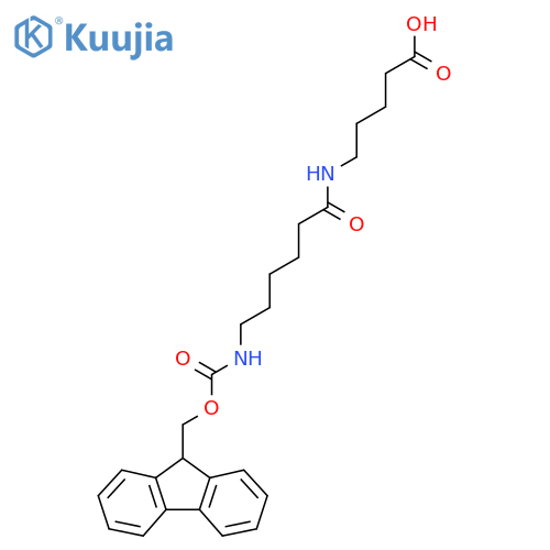 5-6-({(9H-fluoren-9-yl)methoxycarbonyl}amino)hexanamidopentanoic acid structure