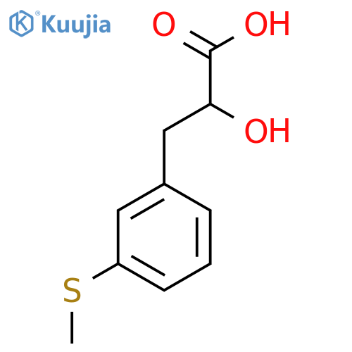 2-hydroxy-3-3-(methylsulfanyl)phenylpropanoic acid structure