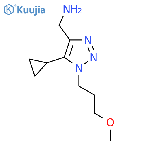 5-cyclopropyl-1-(3-methoxypropyl)-1H-1,2,3-triazol-4-ylmethanamine structure