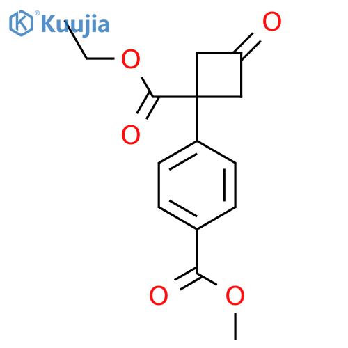 methyl 4-1-(ethoxycarbonyl)-3-oxocyclobutylbenzoate structure