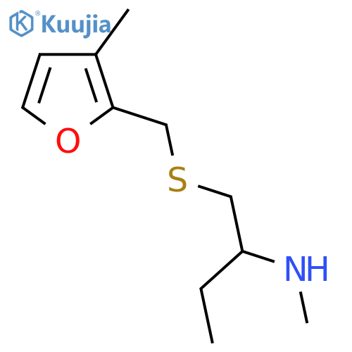 methyl(1-{(3-methylfuran-2-yl)methylsulfanyl}butan-2-yl)amine structure