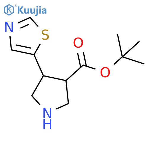 tert-butyl 4-(1,3-thiazol-5-yl)pyrrolidine-3-carboxylate structure