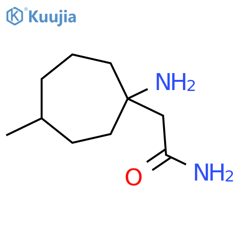 2-(1-amino-4-methylcycloheptyl)acetamide structure