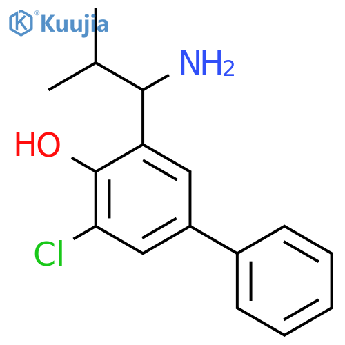 2-(1-amino-2-methylpropyl)-6-chloro-4-phenylphenol structure