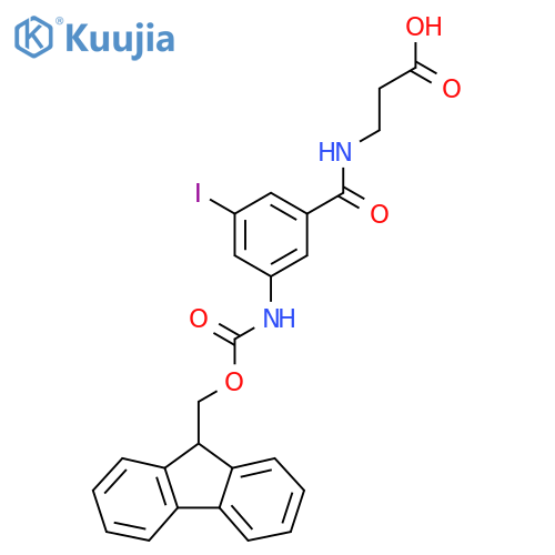 3-{3-({(9H-fluoren-9-yl)methoxycarbonyl}amino)-5-iodophenylformamido}propanoic acid structure