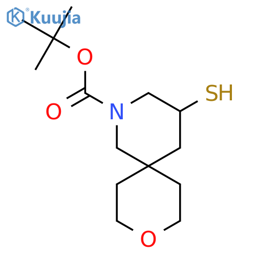 tert-butyl 4-sulfanyl-9-oxa-2-azaspiro5.5undecane-2-carboxylate structure