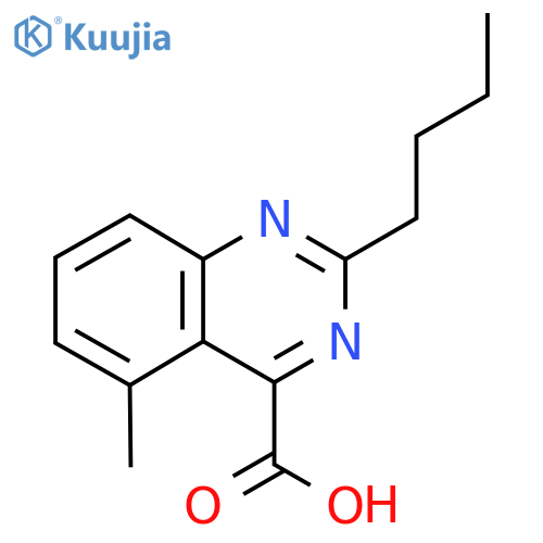 2-butyl-5-methylquinazoline-4-carboxylic acid structure