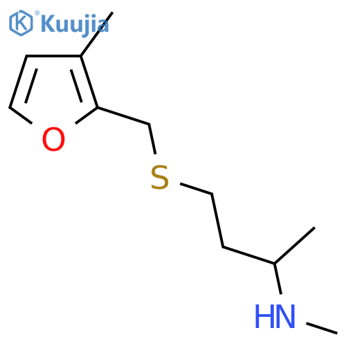 methyl(4-{(3-methylfuran-2-yl)methylsulfanyl}butan-2-yl)amine structure