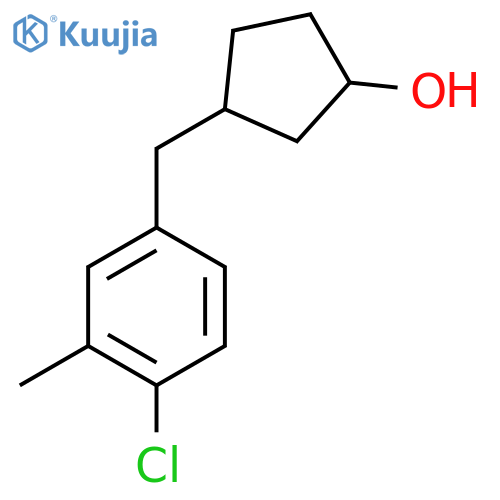 3-(4-chloro-3-methylphenyl)methylcyclopentan-1-ol structure