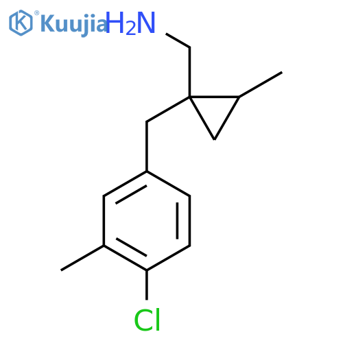 {1-(4-chloro-3-methylphenyl)methyl-2-methylcyclopropyl}methanamine structure