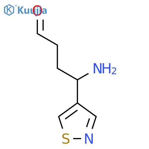 4-amino-4-(1,2-thiazol-4-yl)butanal structure