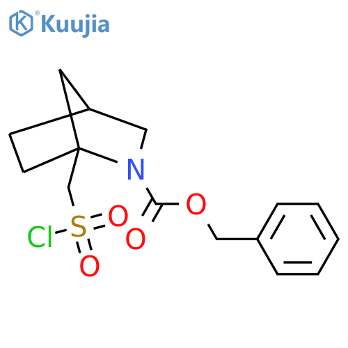 benzyl 1-(chlorosulfonyl)methyl-2-azabicyclo2.2.1heptane-2-carboxylate structure