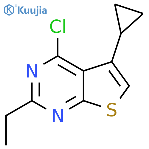 4-chloro-5-cyclopropyl-2-ethylthieno2,3-dpyrimidine structure
