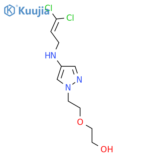 2-(2-{4-(3,3-dichloroprop-2-en-1-yl)amino-1H-pyrazol-1-yl}ethoxy)ethan-1-ol structure