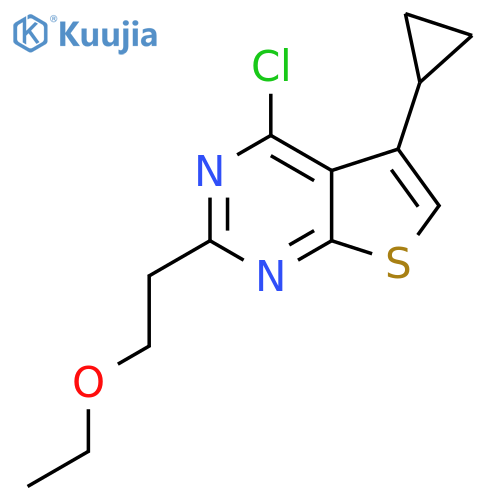 4-chloro-5-cyclopropyl-2-(2-ethoxyethyl)thieno2,3-dpyrimidine structure