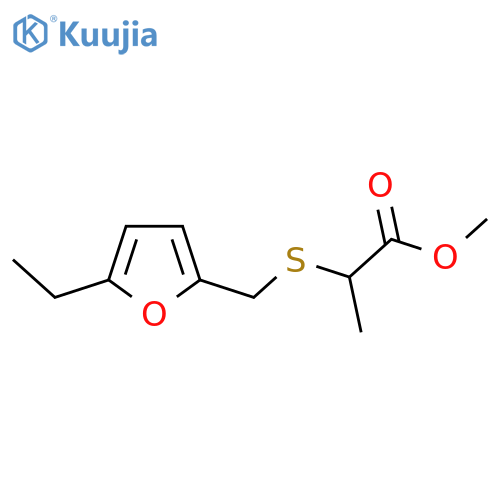 methyl 2-{(5-ethylfuran-2-yl)methylsulfanyl}propanoate structure